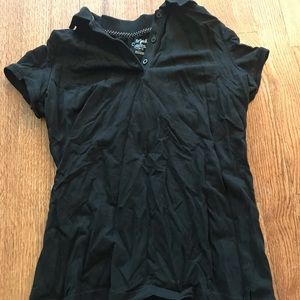 Black collared shirt